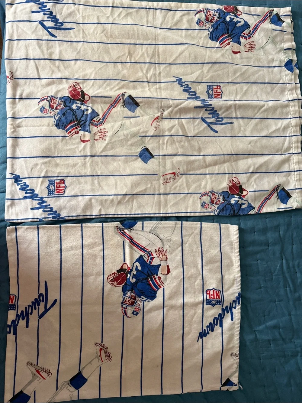 Vintage football pillow cases